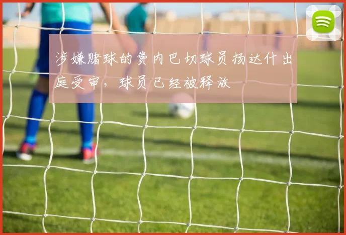 涉嫌赌球的费内巴切球员扬达什出庭受审，球员已经被释放